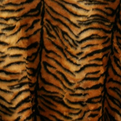 Plüschstoff Tierpelz Imitat Tiger schwarz gold