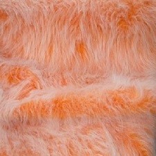 Zottelstoff Langhaarfell Frost orange