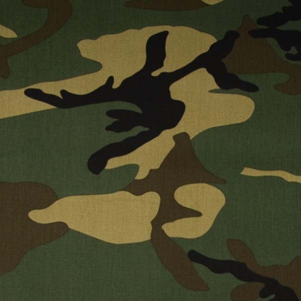 Baumwolljersey Camouflage Stretch grün braun 