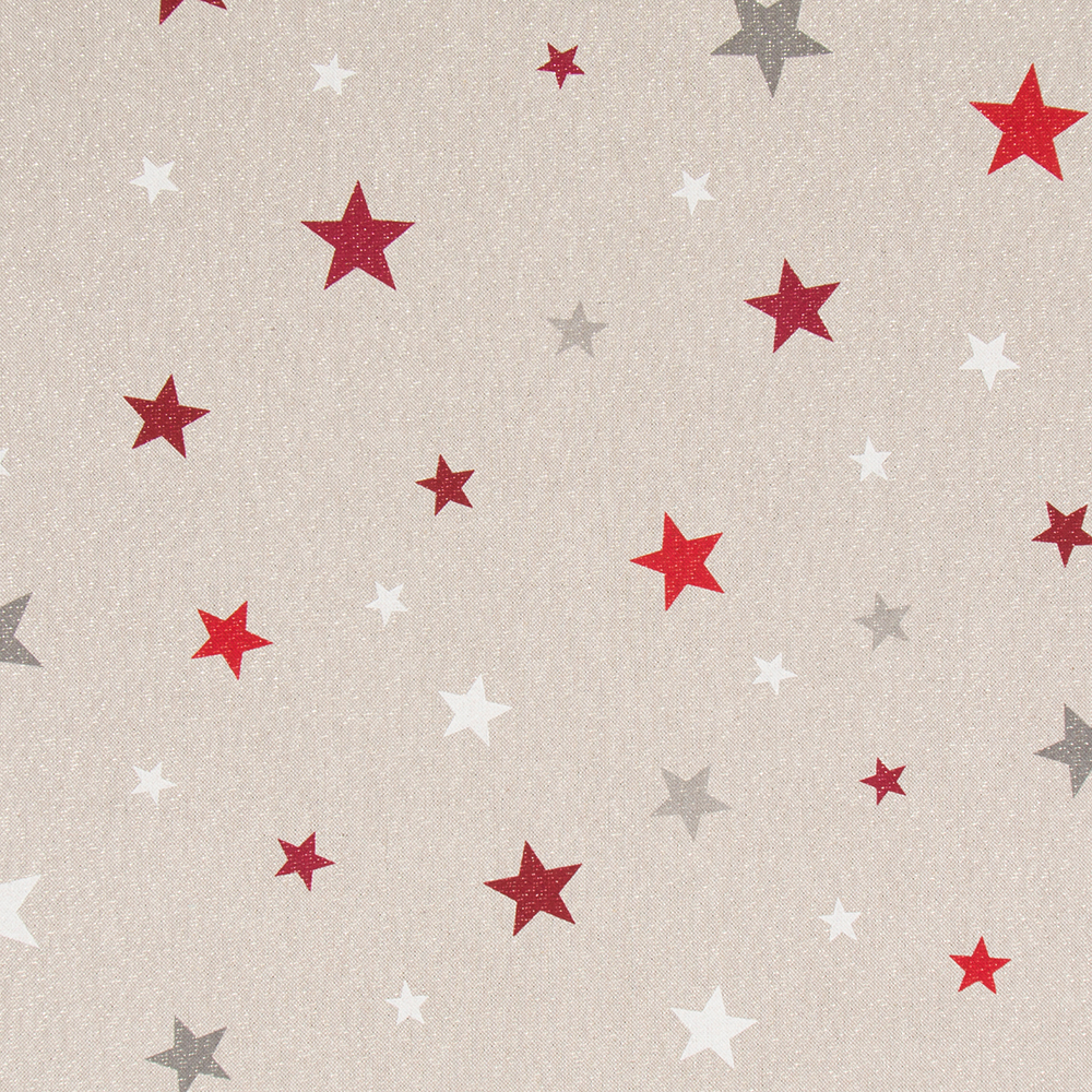Halbpanama Weihnachtssterne Stoff Dekostoff Halbpanama
